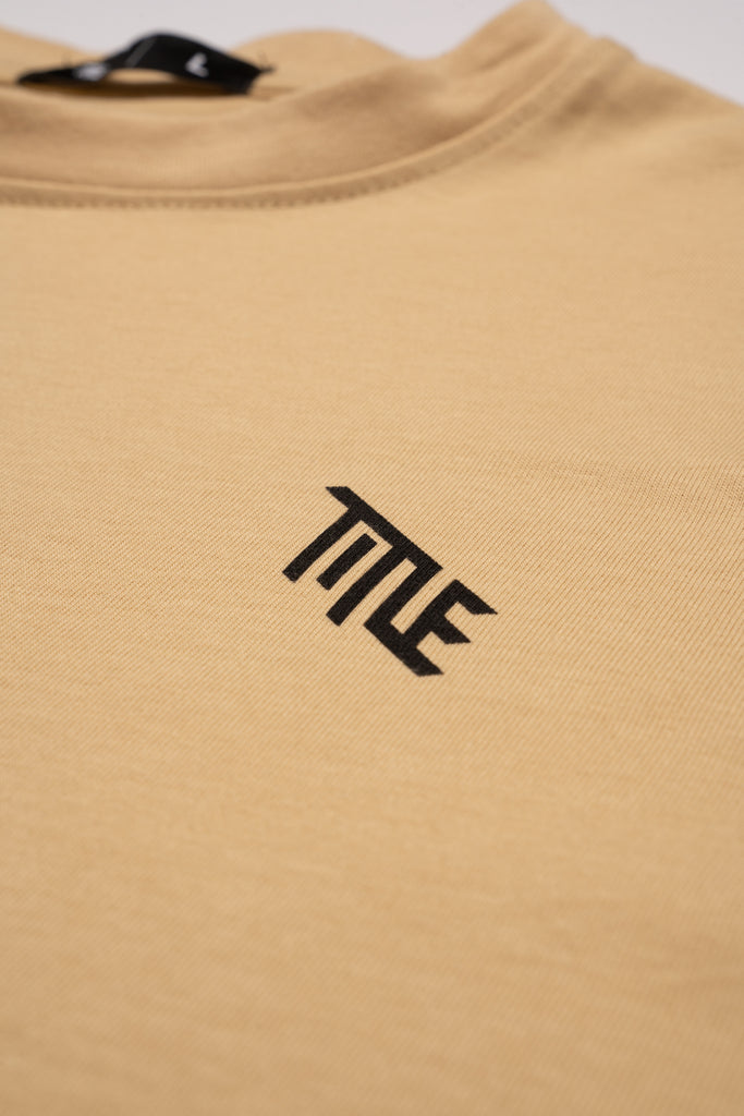 Title mtb washed midweight t-shirt summer faded tee yellow black logo