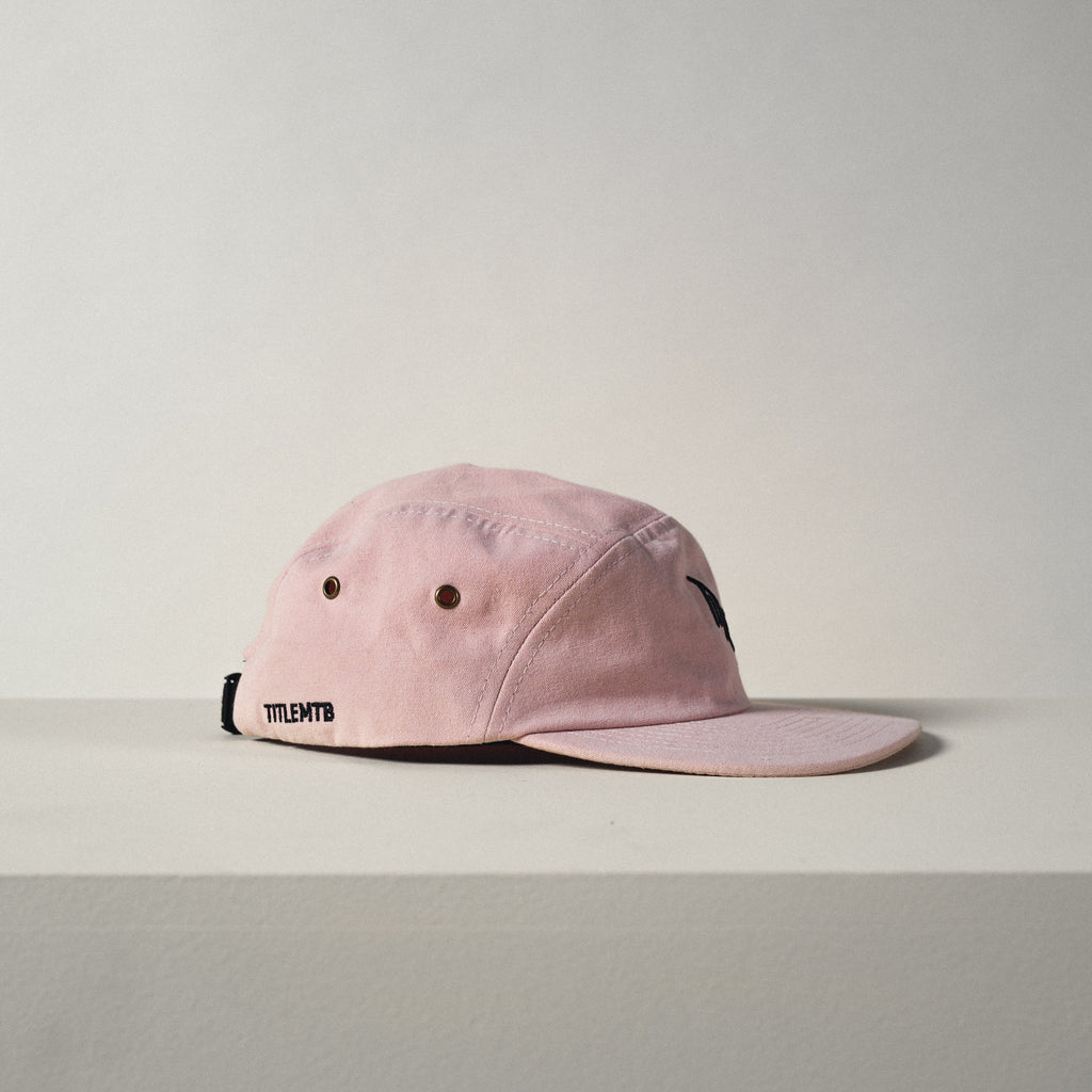 5 Panel Hat - Pink side view Title MTB