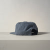 Unstructured Hat - Blue side view metal buckle organic cotton canvas Title MTB