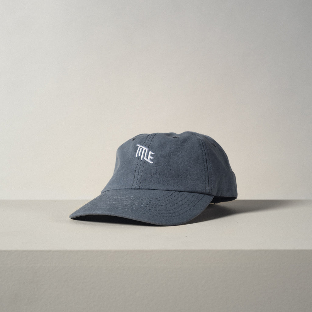 Title MTB Dad Hat - Blue with white logo 