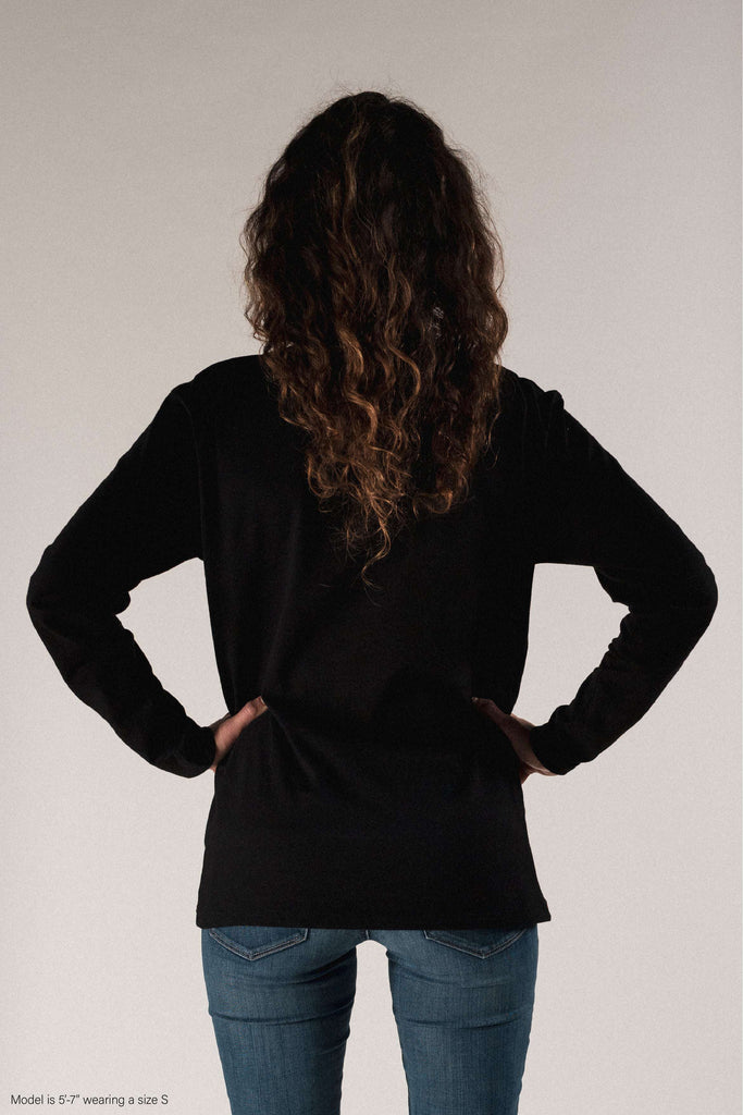 Black Long Sleeve Shirt rear view Title MTB lifestyle shirt 