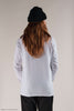 Title MTB Long Sleeve Shirt - White with black logo shown on girl 